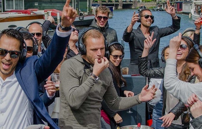 Arrangement Silent Disco boot
