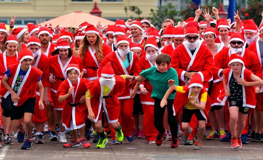 Santa Run Santa Run tijdens kerstdagen