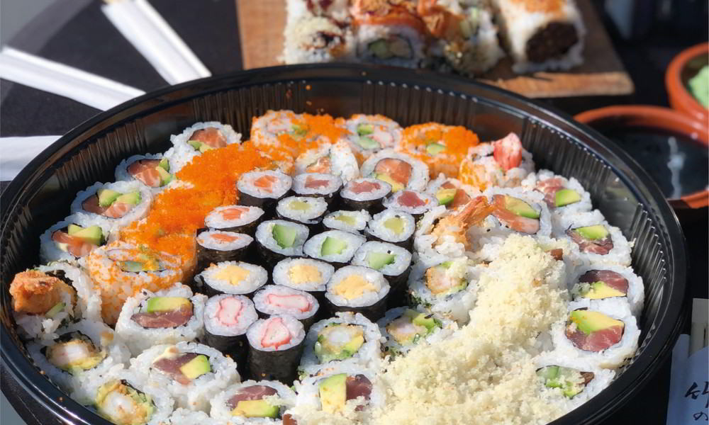 Sushi box en plank