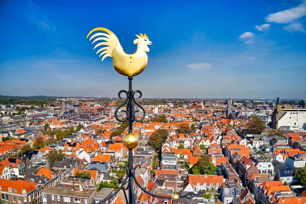 Gouden straatjes Haarlem van bovenaf Gouden straatjes Haarlem bovenaf