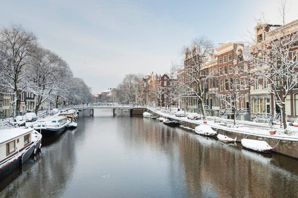 Amsterdamse gracht in de winter Amsterdamse gracht in de winter