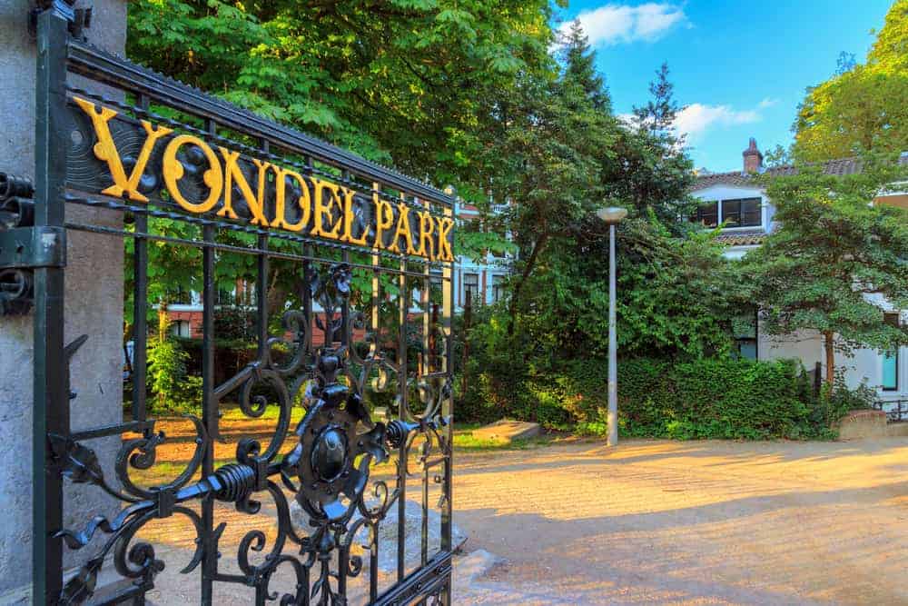 vondelpark vondelpark ingang